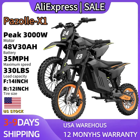 Pazolle 3000W Electric Dirt Bike All Terrain With Hydraulic Brakes