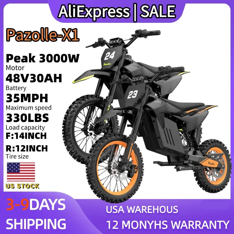 Electric Motorcycle 3000W 48V 30Ah E Bike With Hydraulic Brakes