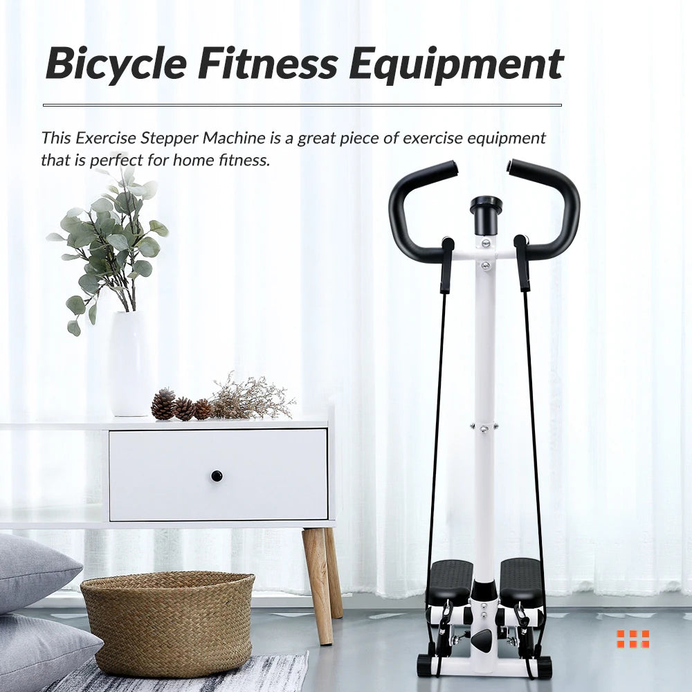 Mini Stepper Exercise Machine With Resistance Bands LCD Display
