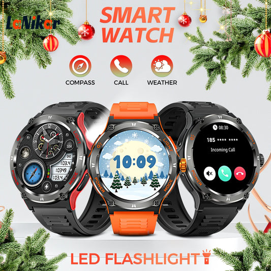 LaNikar KT76 Smart Watch 3ATM Waterproof with Compass HeartRate Bluetooth