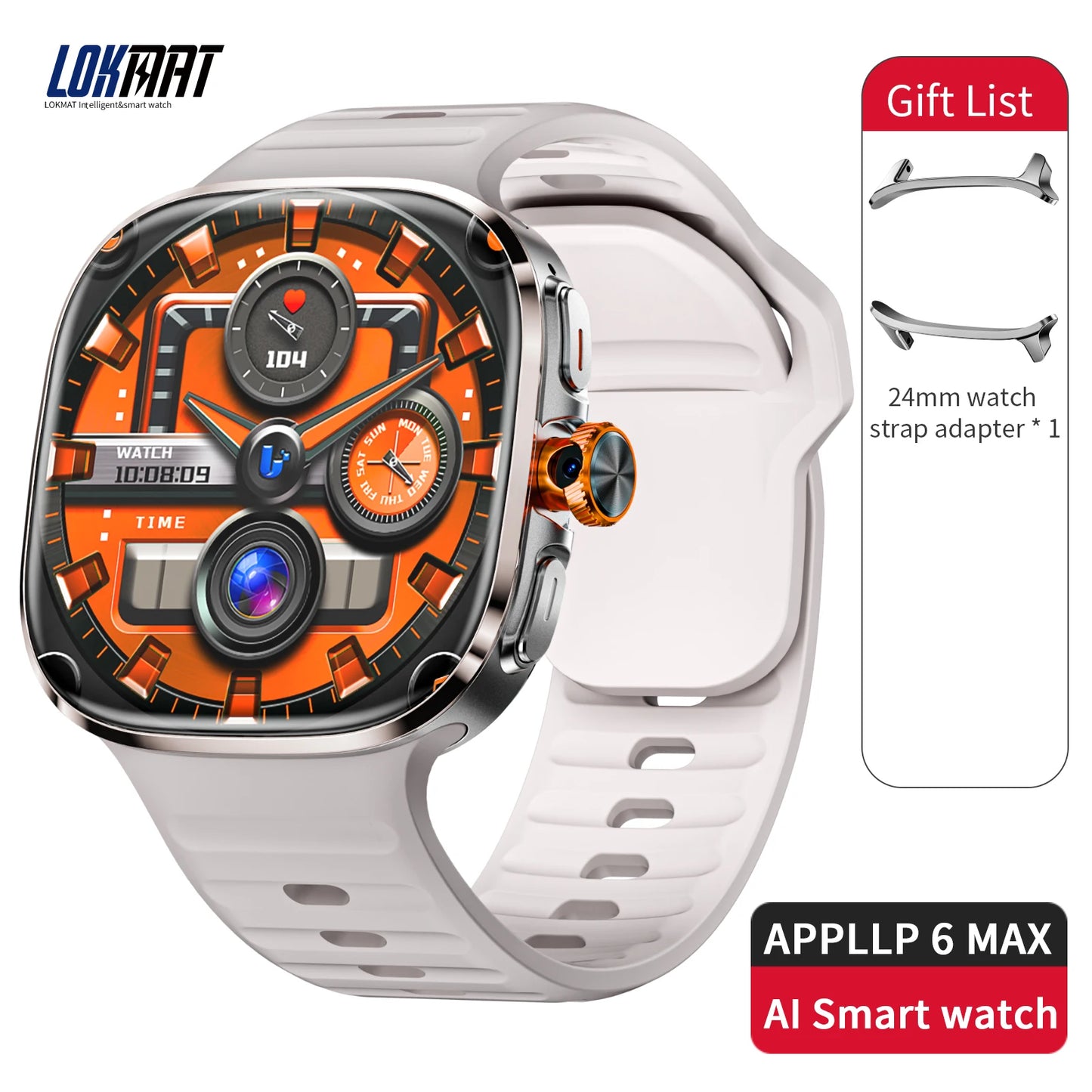 LOKMAT APPLLP 6 MAX Android Smart Watch Phone AI Translation