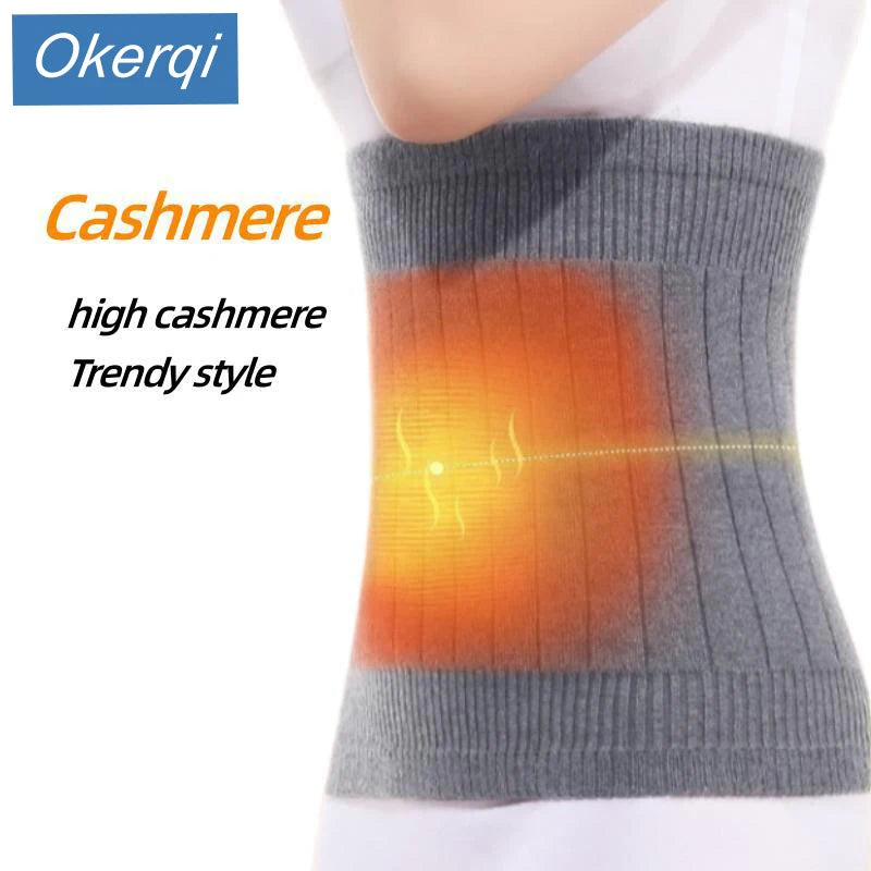 okerqi Cashmere Waist Warmer Belt with Lumbar Support and Thermal Protection