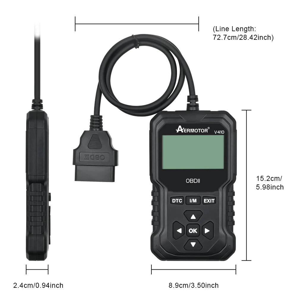 Aermotor V410 OBD2 Diagnostic Tool Code Reader For OBDII Cars