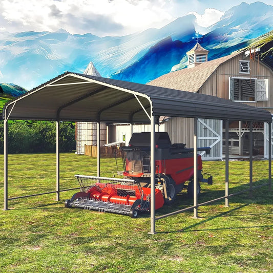 Heavy Duty Metal Carport Canopy With Reinforced Frame