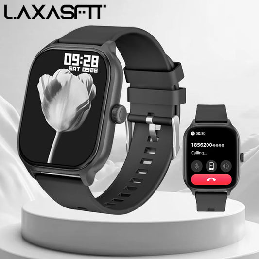 LAXASFIT Smartwatch Bluetooth Call Voice Assistant 100 Sports Functions IP68
