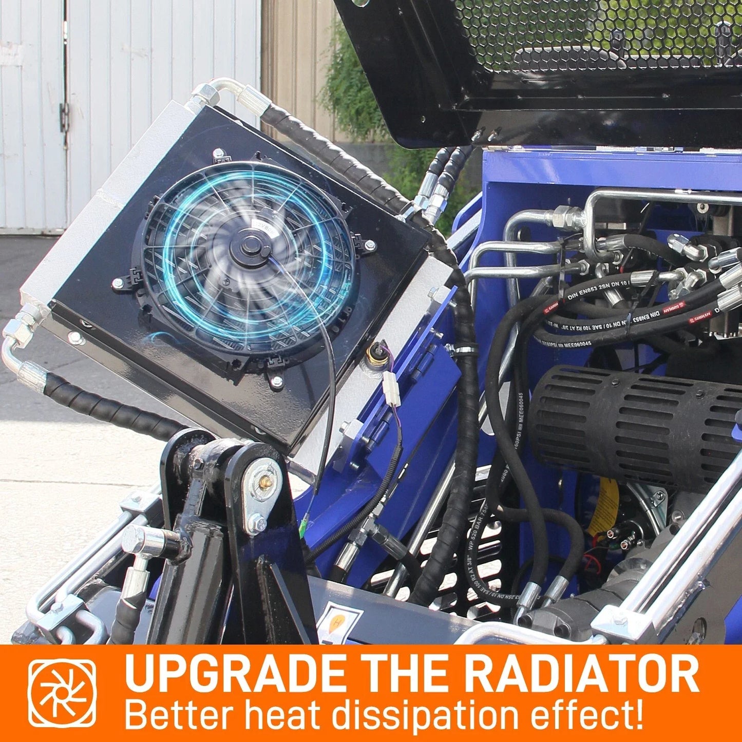 MACHPRO 22HP Hydraulic Skid Steer Loader With Tray Fork