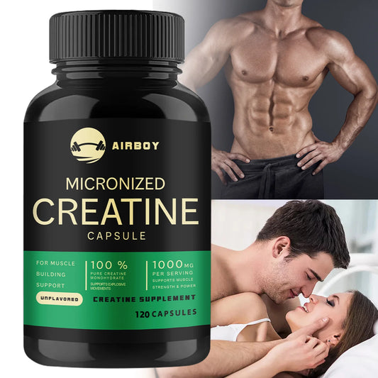 Airboy Creatine Capsules Micronized for Muscle Growth Endurance