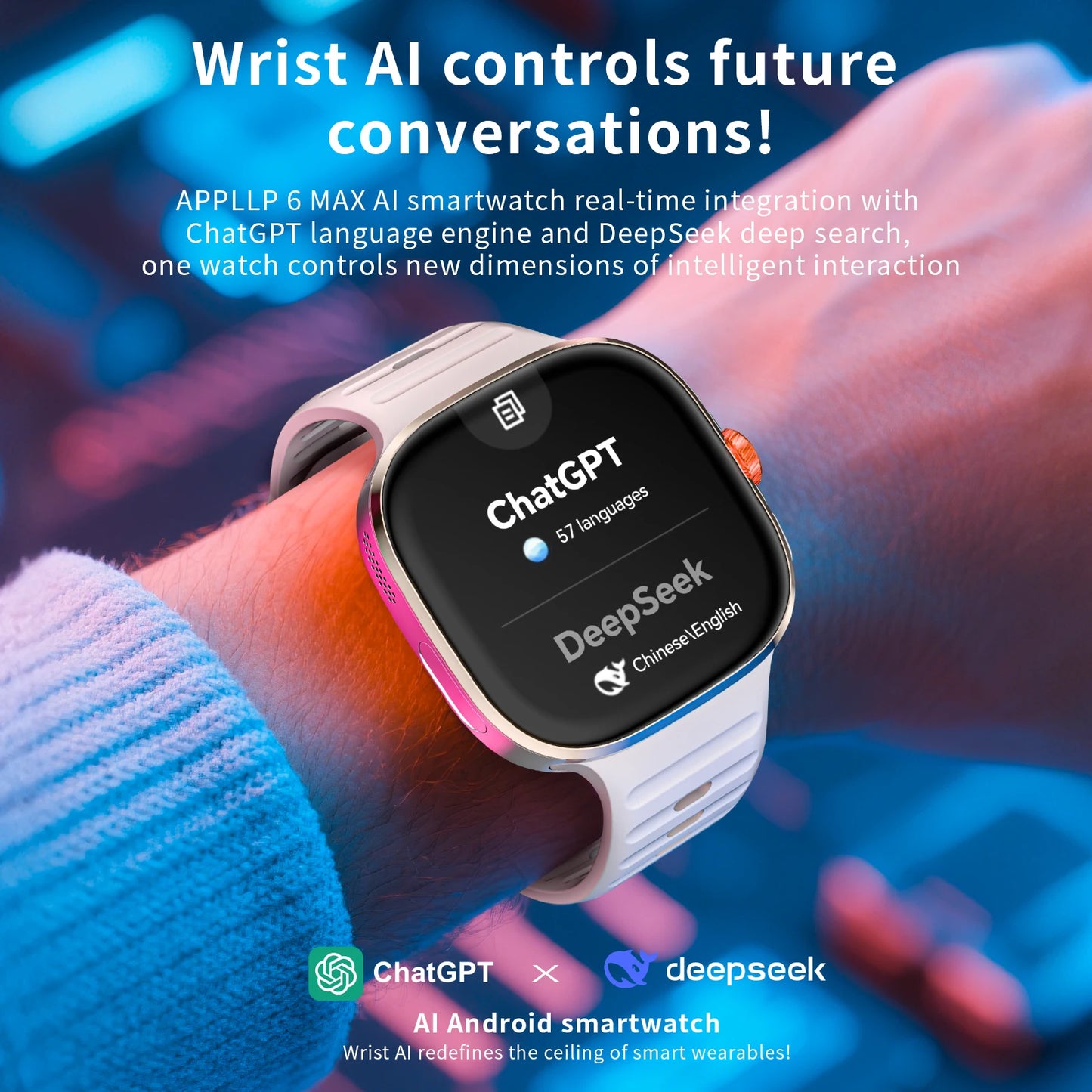 LOKMAT APPLLP 6 MAX Android Smart Watch Phone AI Translation