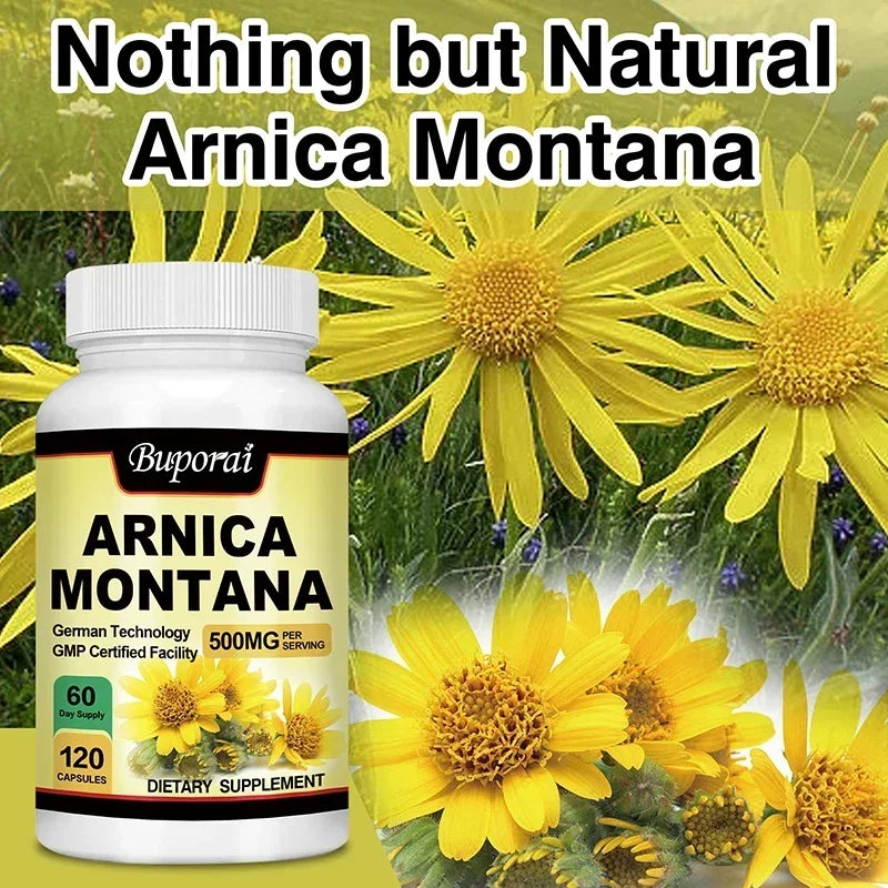 PslalaeCharge Arnica Montana Capsules For Bruises Pain Relief Immunity