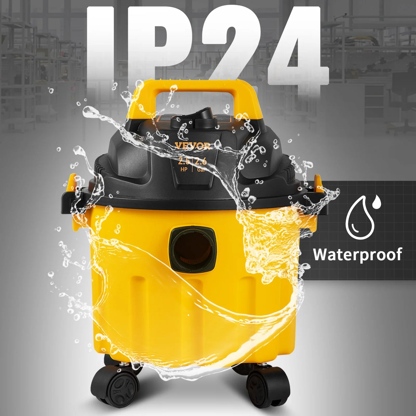 SucceBuy Wet Dry Vacuum 2.5 Peak HP 3in1 Blowing Function