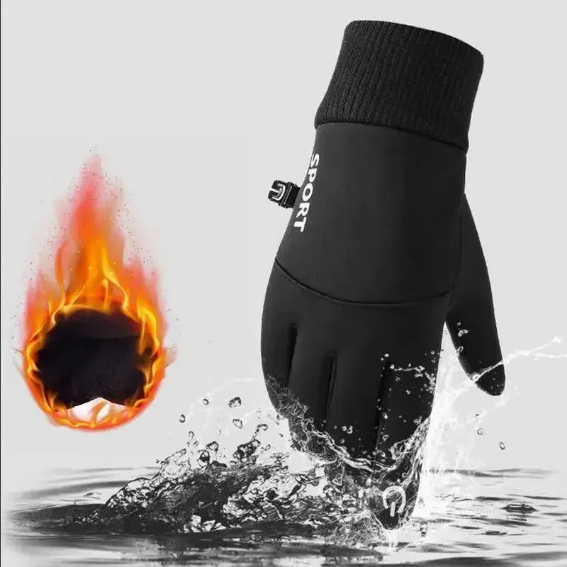 NONECN Winter Waterproof Touch Screen Fleece Gloves