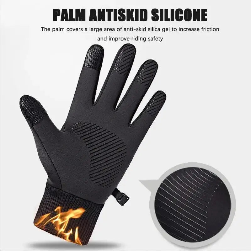 NONECN Winter Waterproof Touch Screen Fleece Gloves