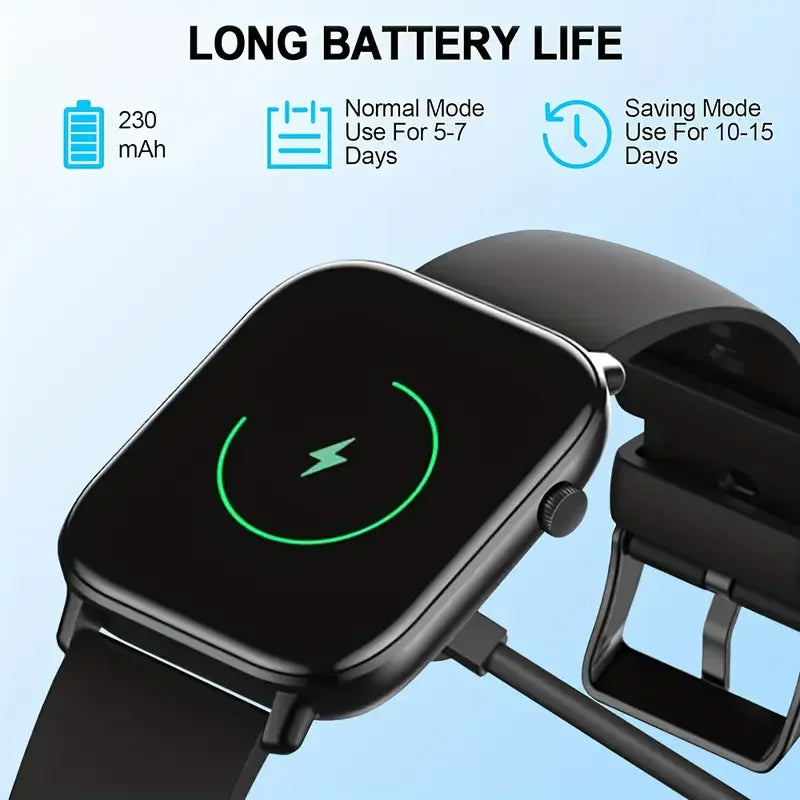 LAXASFIT Waterproof Smartwatch Bluetooth Call Voice Assistant for Android iOS