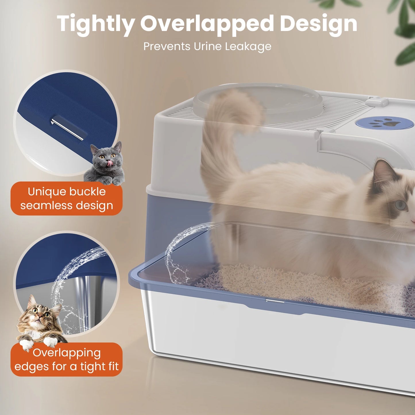 Cityflee Stainless Steel Cat Litter Box Odor Control Lid Scoop