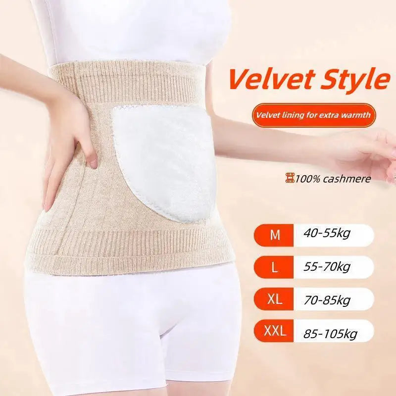 okerqi Cashmere Waist Warmer Belt with Lumbar Support and Thermal Protection