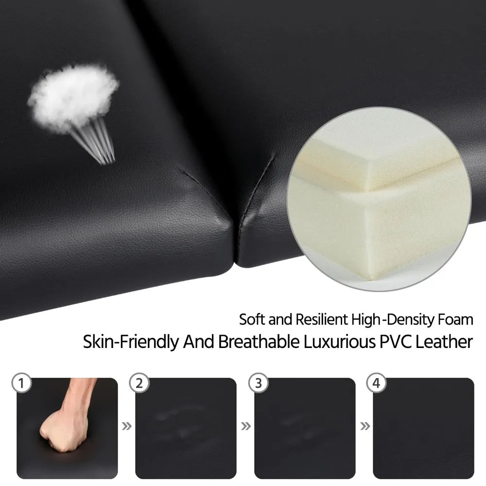 Portable Aluminum Massage And Tattoo Table With Adjustable Lash Bed