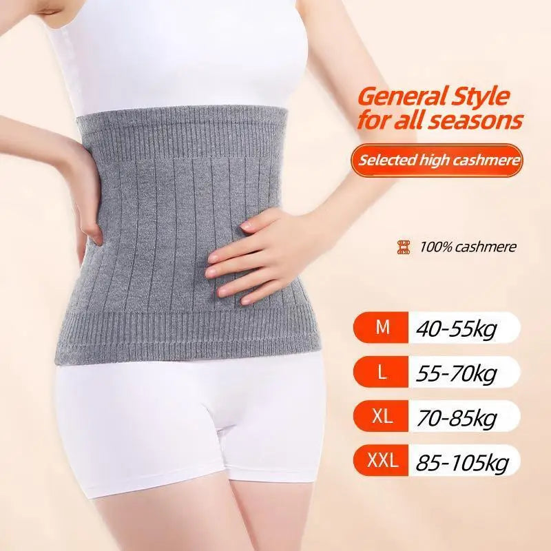okerqi Cashmere Waist Warmer Belt with Lumbar Support and Thermal Protection