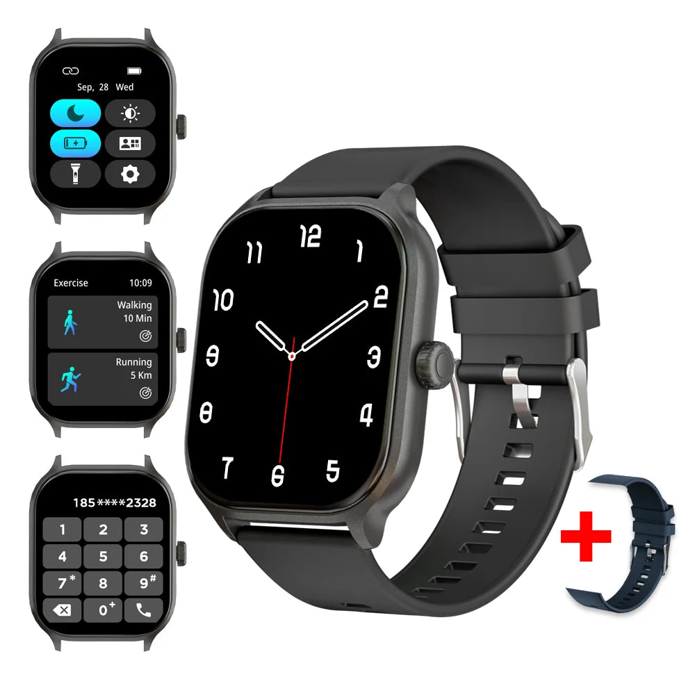 LAXASFIT Smartwatch Bluetooth Call Voice Assistant 100 Sports Functions IP68