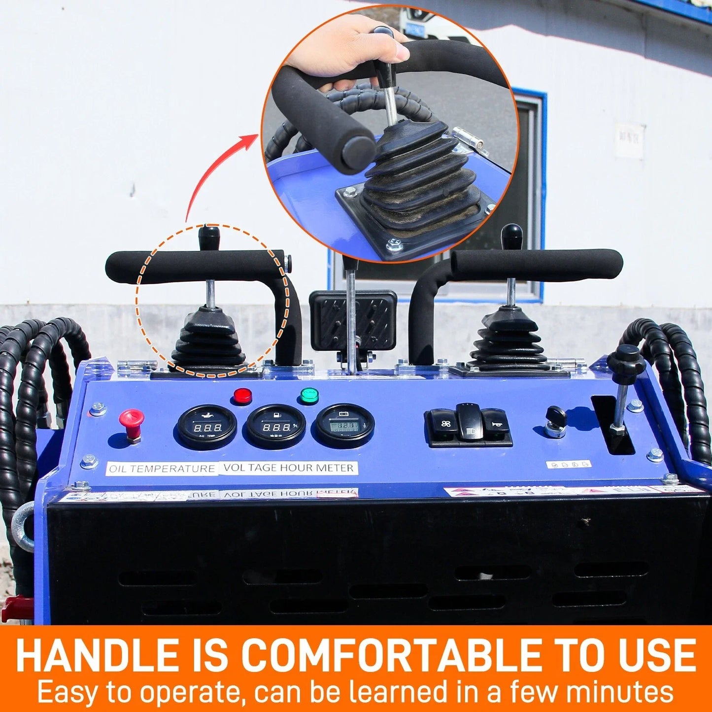 MACHPRO 22HP Hydraulic Skid Steer Loader With Tray Fork