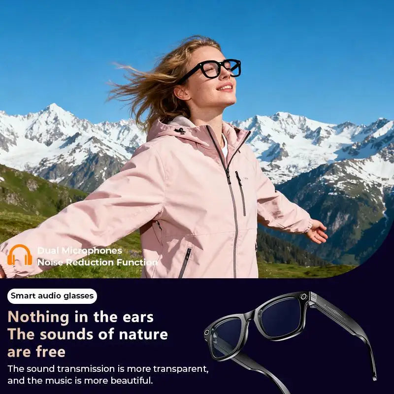 Smart AI Camera Glasses With Real Time Translation 8MP 1080P