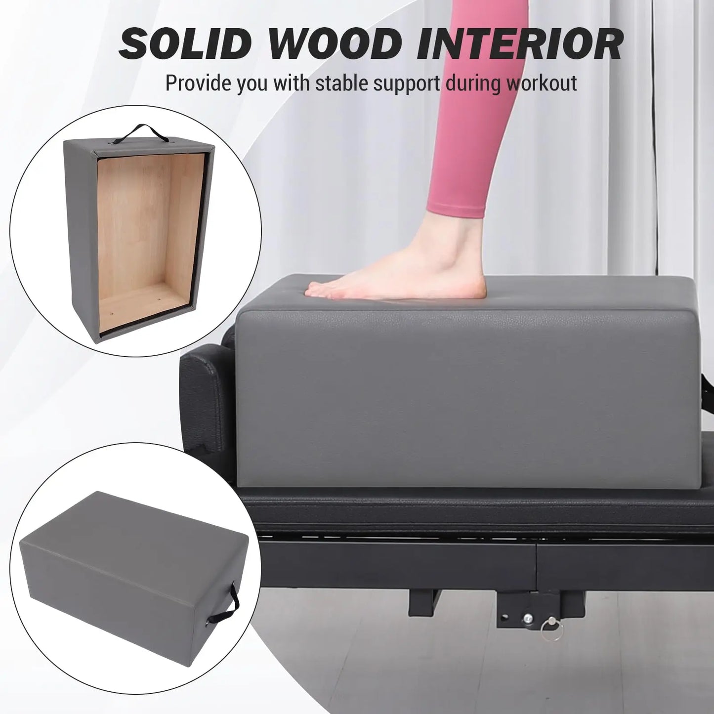 HiMISSH Portable Pilates Reformer Sitting Box For Home Workouts