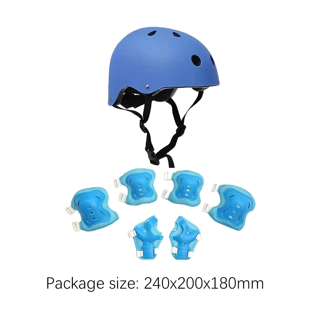Children Protective Helmet And Pads Set Adjustable For Bicycle Skateboard