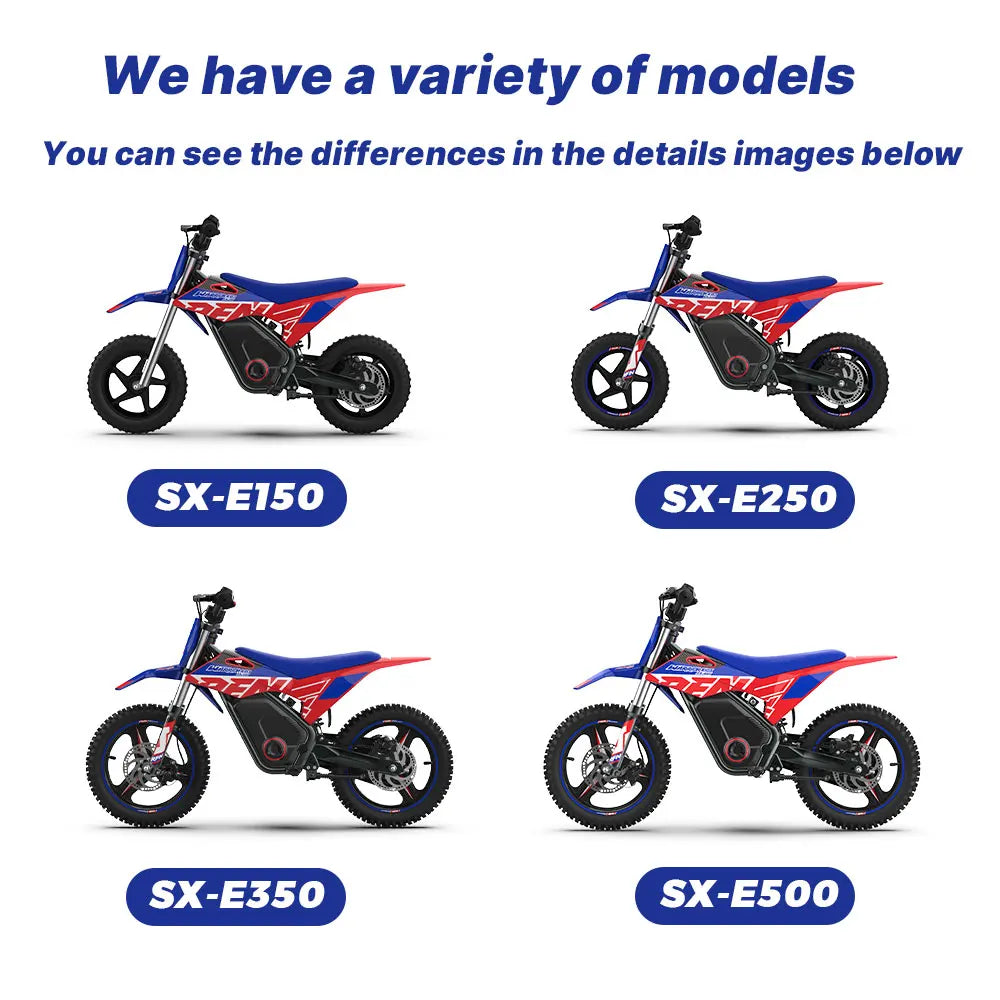 RFN Warrior Kids Series Electric Dirt Bike Off Road 4-8