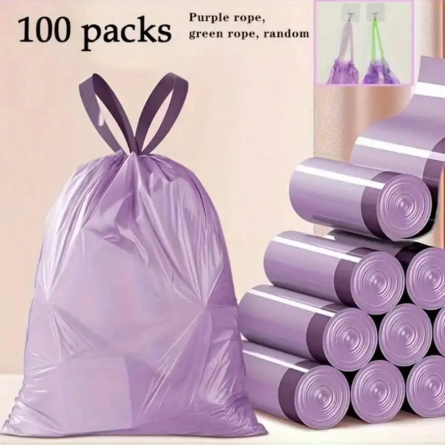 AEHOME 100 Pack Drawstring Trash Bags For Household Use Portable